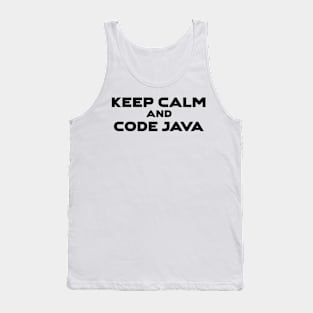 Keep Calm And Code Java Programming Tank Top